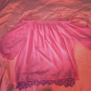 Small, off the shoulder top, coral